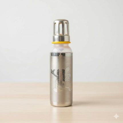 Silver Milk Bottle