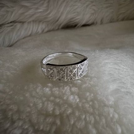 Grand Baguette Silver Signet Ring