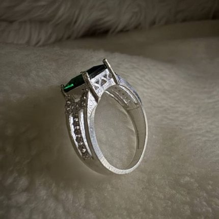 Grand Baguette Silver Signet Ring