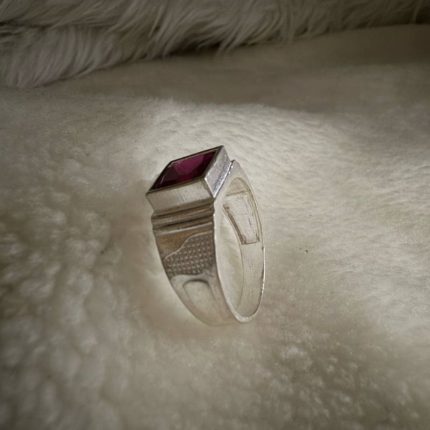Grand Baguette Silver Signet Ring