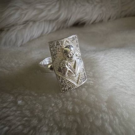 Grand Baguette Silver Signet Ring