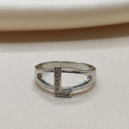 Silver Initial Ring