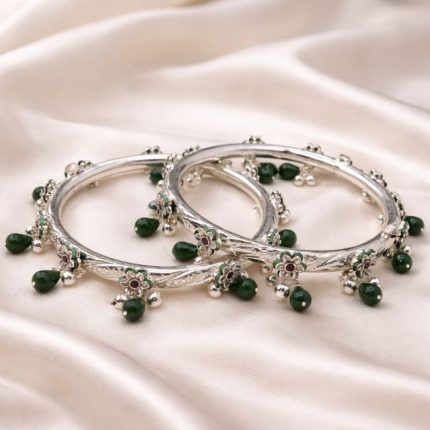 Silver Kada Payal