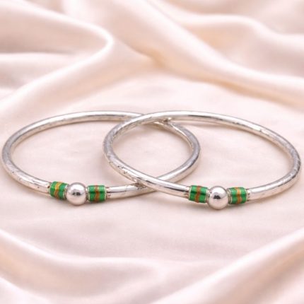 Silver Kada Payal