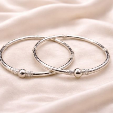 Silver Kada Payal
