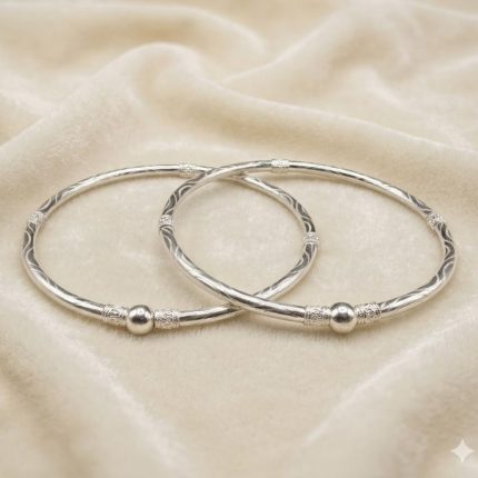 Silver Kada Payal