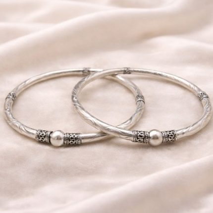 Silver Kada Payal