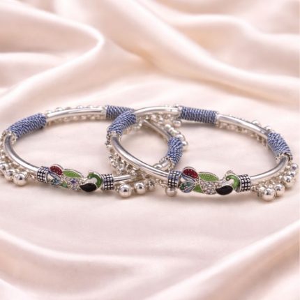 Silver Kada Payal