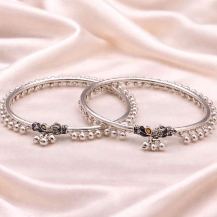 Silver Kada Payal