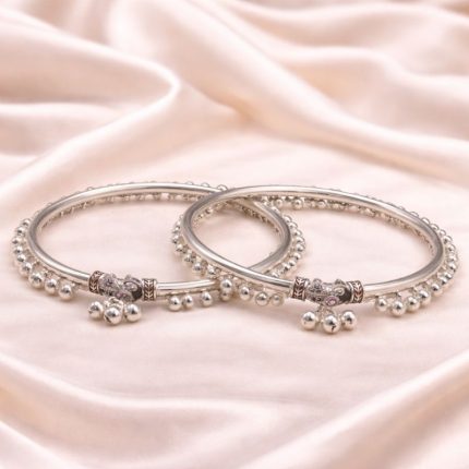 Silver Kada Payal