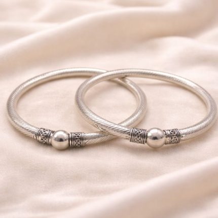 Silver Kada Payal