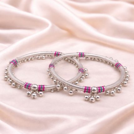 Silver Kada Payal